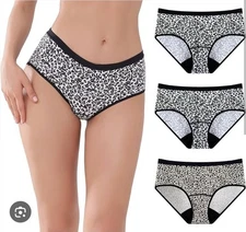 AIRCUTE Sz XL Pack of 3 Women Animal Print Absorbency Incontinence Underwear New
