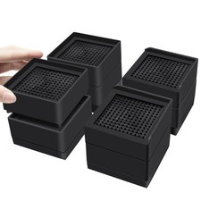 8-Pack 2 or 4 Inch Heavy Duty Adjustable Plastic Triangular Furniture Risers