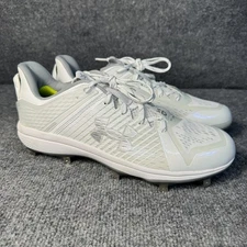 Under Armour Baseball Cleats Men's Size 11 White Metal Spikes