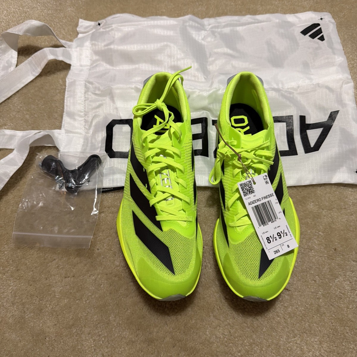 Adidas Adizero Finesse Track & Field Spikes/Bag Men's Sz 8.5