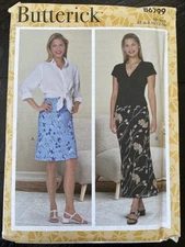 UNCUT Butterick B6799 Misses Skirt A5 (6-8-10-12-14) Easy Sewing Pattern
