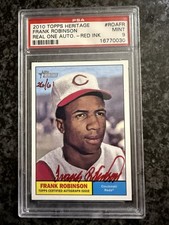 2010 Topps Heritage Frank Robinson Red Ink Real One Auto #/61 PSA 9