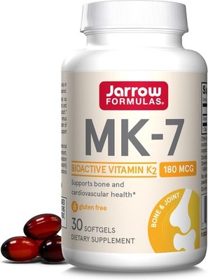 Jarrow Formulas MK-7 Vitamin K2 180mcg - 30 Weichkapseln Knochen Herz Unterstützung