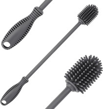 Silicone Bottle Cleaning Brush with Long Handle, 12.5" Water Bottle Cleaner for