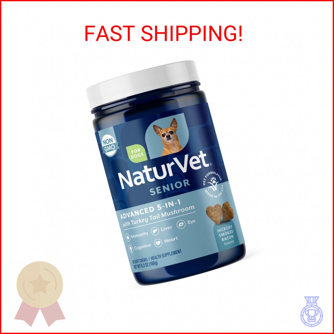 NaturVet Senior Advanced 5-in-1 Support Dog Supplement &ndash; H