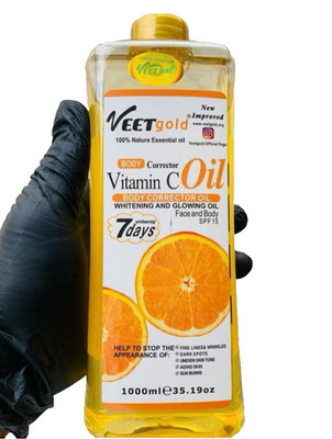 1x Original Veet Vitamin C Oil. Face & Body Corrector and Glowing 1000ml