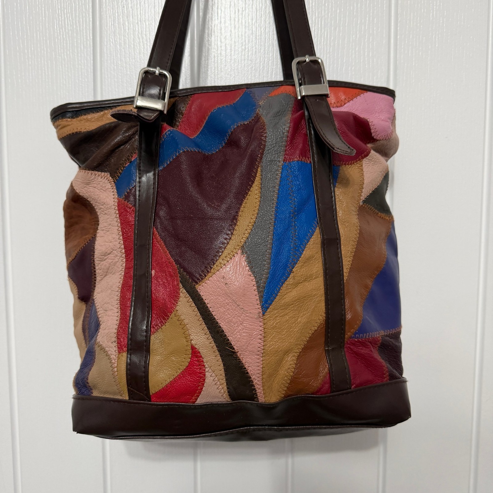 Unbranded Women's Multicoloured Patchwork Genuine… - image 6