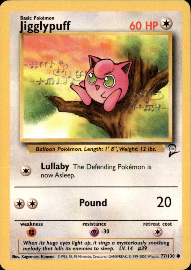 Jigglypuff 77/130 Base Set 2 Common LP Pokemon TCG