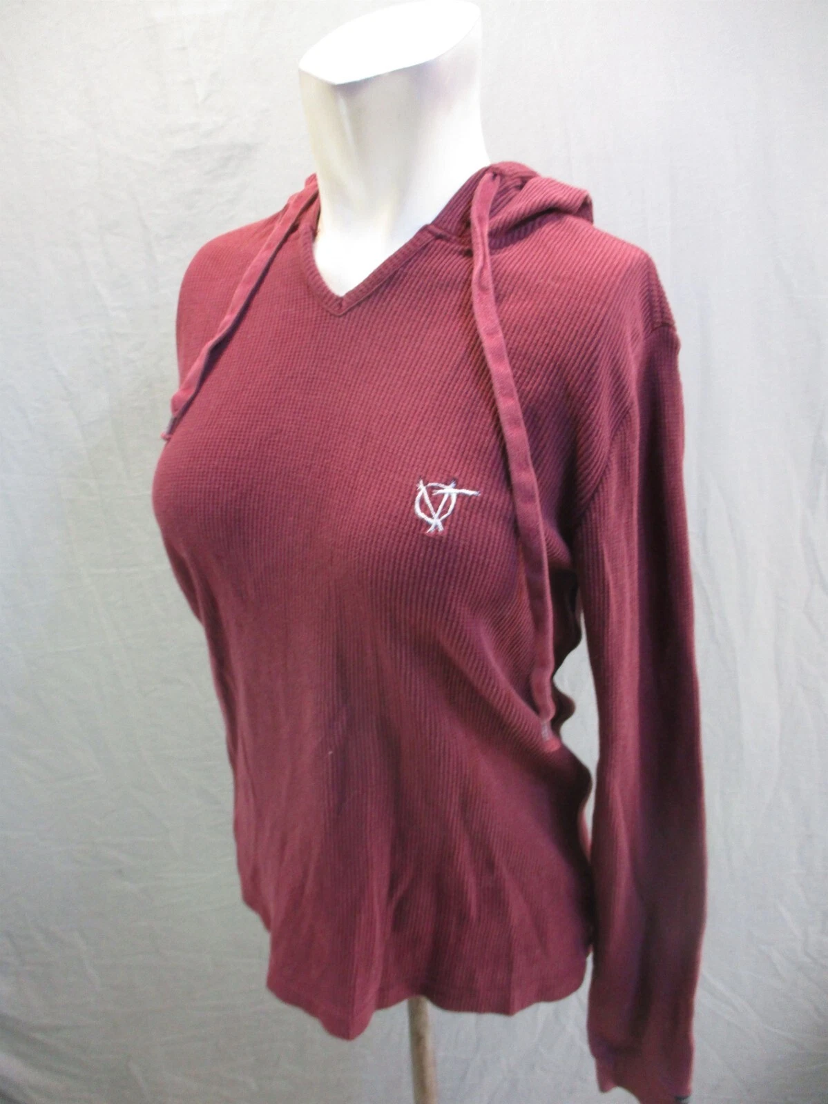 VETEMENTS Felpa sportiva Vans taglia S donna rossa manica lunga con cappuccio 7W 484