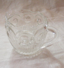 Vintage EAPG Creamer Bulls-Eyed & Prism Glass 8oz