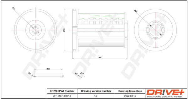 Dr! Ve + DP1110.13.0314 Kraftstoff Filter FüR Opel, Opel-image