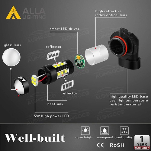 Para For Toyota Corolla 2005 2006 2007 2008 faro LED + Kit de luz antiniebla - Picture 16 of 18