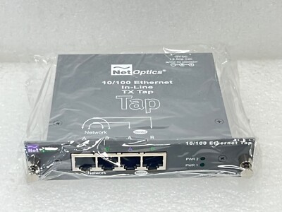 New (Open Box) NetOptics Dual-Power 10/100 Ethernet In-Line TX Tap Module Only