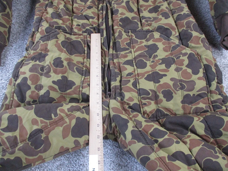 Vintage Red Head Camo Insulated Coveralls Mens Large Pockets EUC - Image 4 of 4