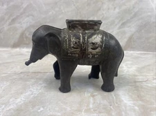 Antique Cast Iron AC Williams Elephant Mechanical Still Bank Missing Trunk