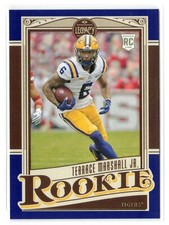 2021 Panini Legacy TERRACE MARSHALL JR RC BLUE PARALLEL #153 PANTHERS /50 LSU