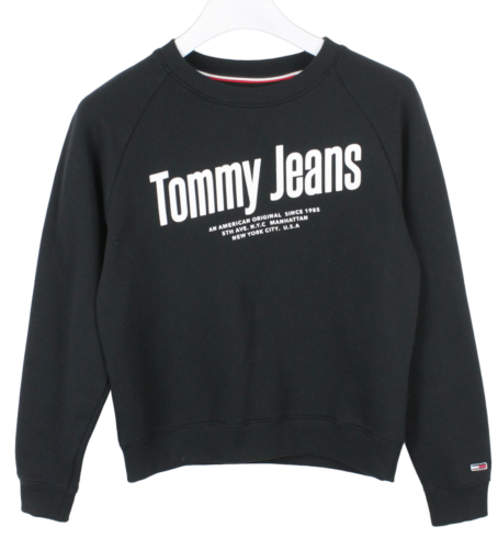 Tommy Hilfiger Jeans Sweat Femmes M Pull Ras Col Noir - Photo 1/8