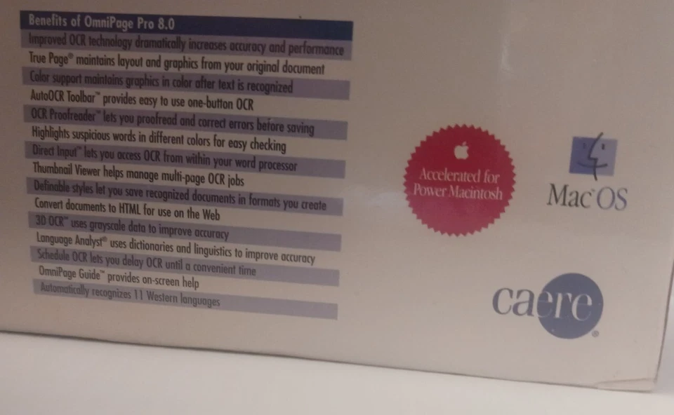 OmniPage Pro 8.0 for Macintosh - Vintage 1998 - New Condition  - Image 3 of 4