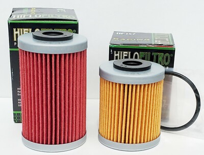 (1 SET) HiFlo Filtro Oil Filters Long/Short HF155 HF157 KTM 250 400 450 520 525