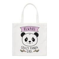 Beware VerrüCkt Panda MäDchen Regular Tragetasche Lustig Tier Schulter Shopper