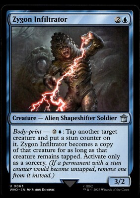 Zygon Infiltrator 63 MTG Dr Who Magic Gathering NM X1