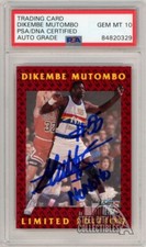 Dikembe Mutombo 1992-93 Fleer "No No No" Autograph Card #10 PSA/DNA 10