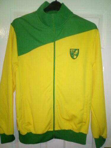Mens Football Top - Norwich City FC - Jacket - Canaries - Yellow Green Home - S