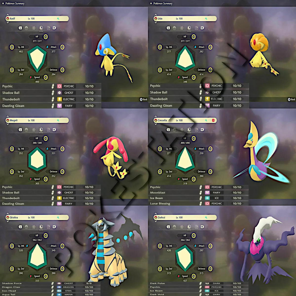 Pokemon Legends Arceus Palkia Max Effort Levels 6IV-EV Trained