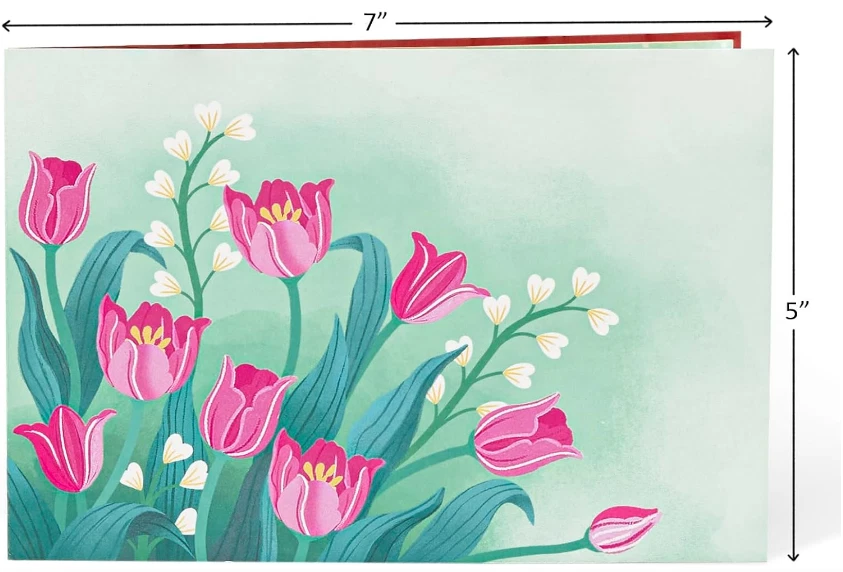 TARJETA POP UP LOVE YOU MAMÁ CON FLORES, FELIZ DÍA DE LA MADRE, ANIVERSARIO, CUMPLEAÑOS Foto 3 de 4