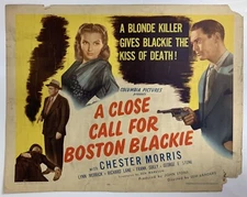 A Close Call For Boston Blackie 1946 Original Movie Poster YeOldePosterCom 
