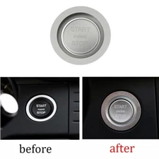 For Jaguar XJL Silver Aluminum Alloy Start Button 10-2019 Ignition Switch Ring