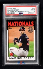 2021 Topps Max Scherzer 1986 Design 35th Anniversary - Nationals - PSA 9