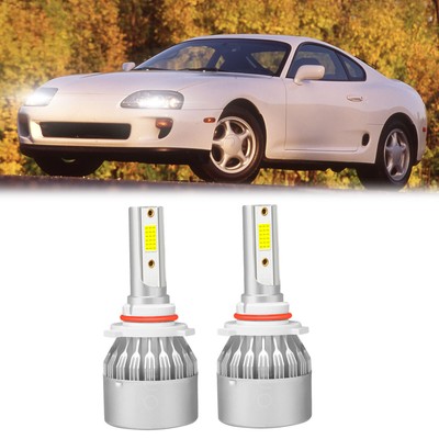 For Toyota Supra 1994-1998 2Pcs White 6000K LED Headlight Bulbs Kit ...
