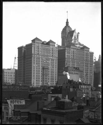 Manhattan NY Hudson Terminal City Investing building and the S- 1900 Old Photo