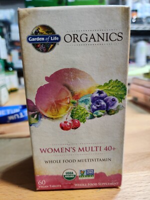 Garden of Life Organics Women's Multi 40+ 60 Vegan Tabs BB 08/2026