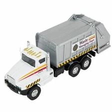 RI Novelty - Pull Back Die-Cast Metal Vehicle - SANITATION GARBAGE TRUCK (White)