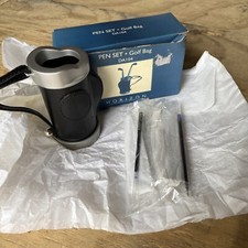 Horizon Designs Black/Silver Golf Pen Pencil Holder Set NEW - 24