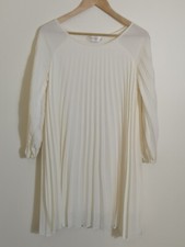 Zimmermann Womens A Line Pleated Dress White Long Sleeve Size 0