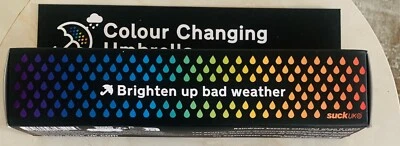 SUCK UK Colour Changing Umbrella Brighten Up Weather