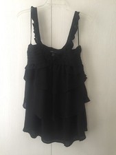 New MNG by Mango Tiered Layers Little Black Dress XXS