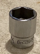 Snap-On Tools USA Model TM16 1/4" Drive 6 Point Shallow Chrome Socket Size 1/2"