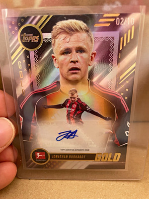 Topps Bundesliga Gold 2025/26 Jonathan Burkardt Eintracht Frankfurt Auto 02/10
