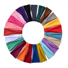 6Pcs Women Headband Solid Twist Cotton Wide Turban Knotted Headwrap Hairband