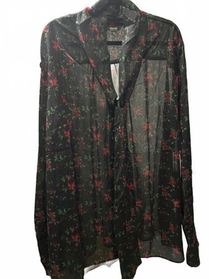 Maree Pour Toi Size 18 Floral Print Sheer Blouse - NWT