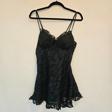 Seductive Wear Womens Lace Fairy Grunge Whimsigoth Babydoll Cami Size M Sheer