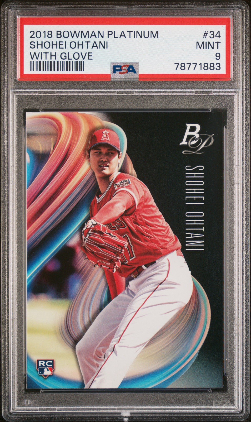 Shohei Ohtani 2018 Bowman Platinum #34 Base (With Glove) Price
