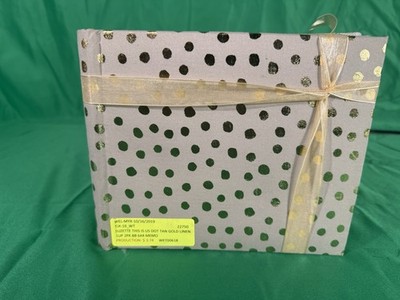 Suzette Guest Book 'This is Us Dot Tan Gold Linen' Polka Dot Tan Gold