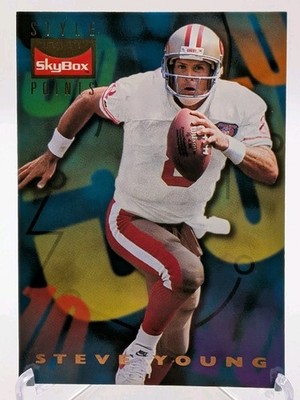 Steve Young 1995 SkyBox Football Trading Card Style Points San Francisco 49ers 