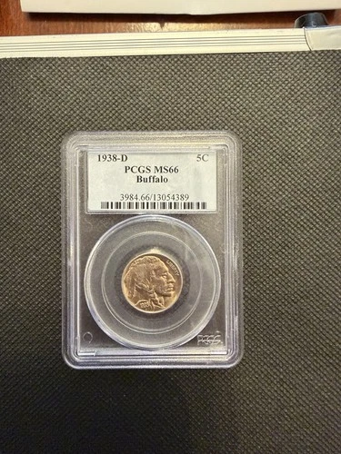 1938-D Buffalo Nickel – PCGS MS66 – High Grade Gem – Certified
