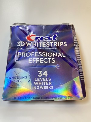 Crest 3D White Whitestrips  19 Treatments= 38Strips No Whitening Light- Level 34
